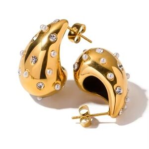 18K Gold Plated Earrings - Gold Jewelry